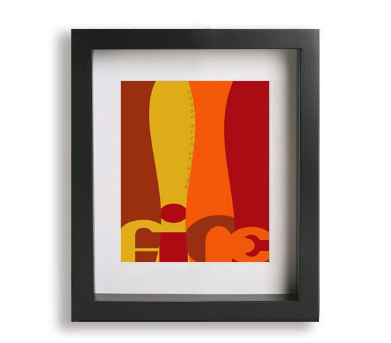 Fire / Bruce Springsteen - Music Lyric Art Print - Anniversary Gift, Wedding Gift, Flames, Passion, Love, Wall Decor, Home Decor
