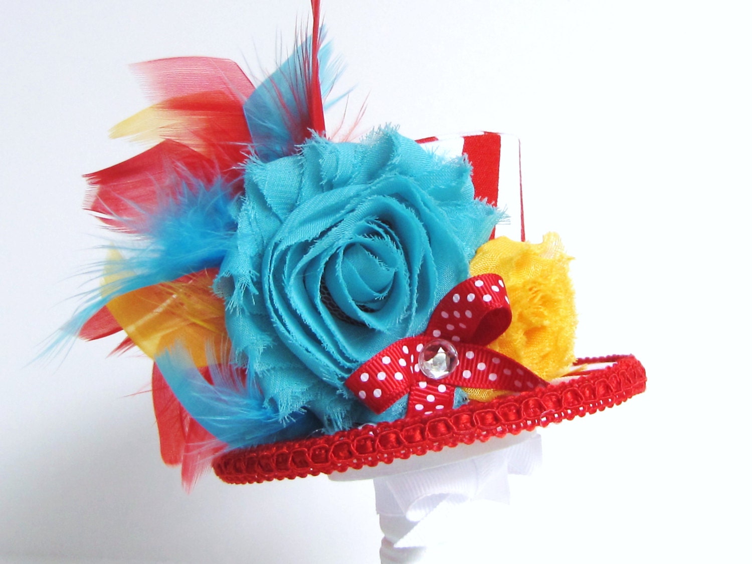 Mini Top Hat Headband, Alice in Wonderland themed Tea Party, AQUA RINGMASTER, Birthday, Costume, Photo Prop, Gift from Truly Sweet Circus