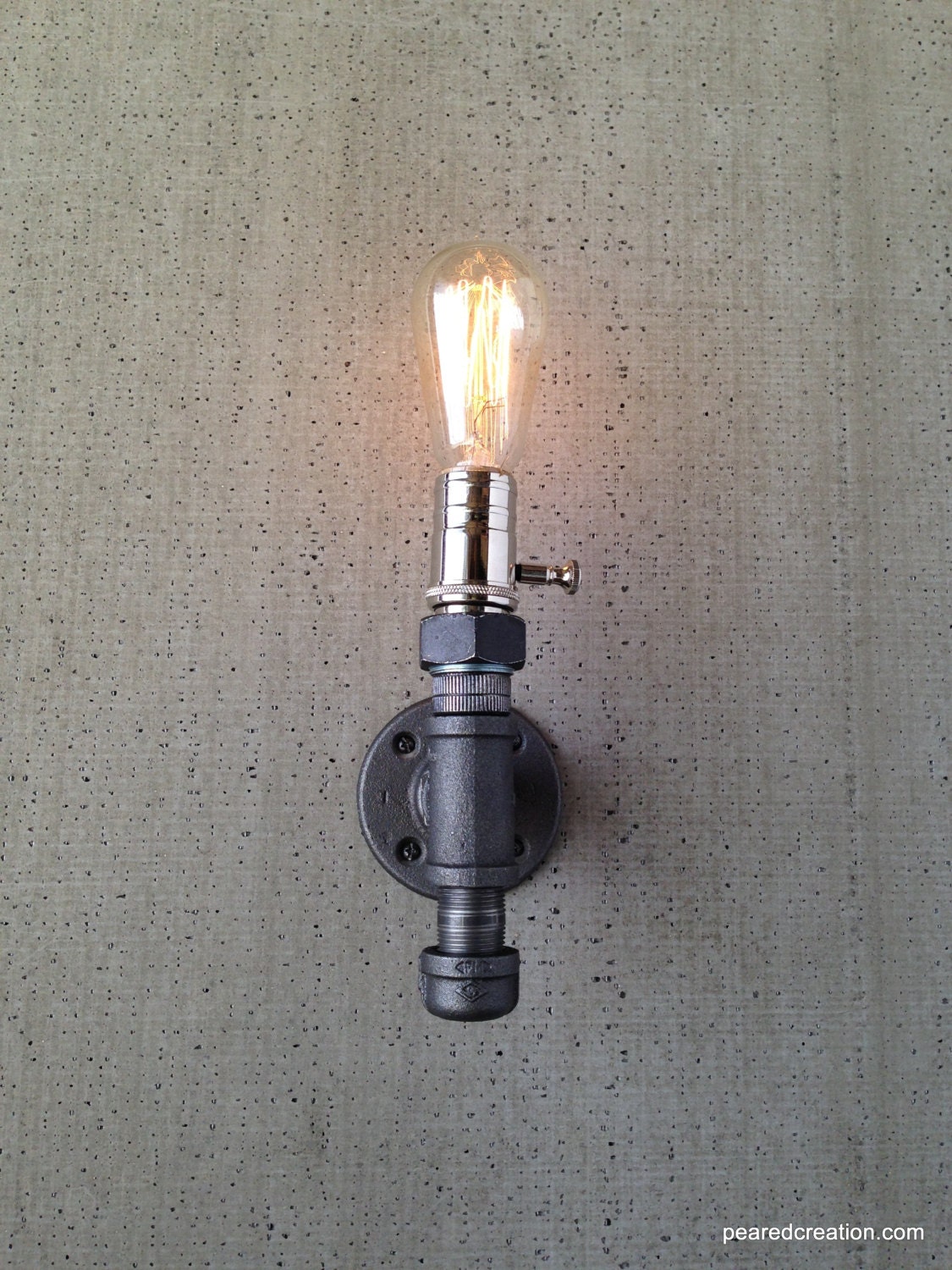 Edison Wall Lamp - Industrial Sconce - Steampunk Lighting - Dimmable Lamp