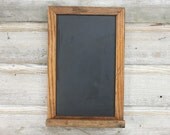 Vintage Slate Chalkboard -- Oak Framed Chalkboard