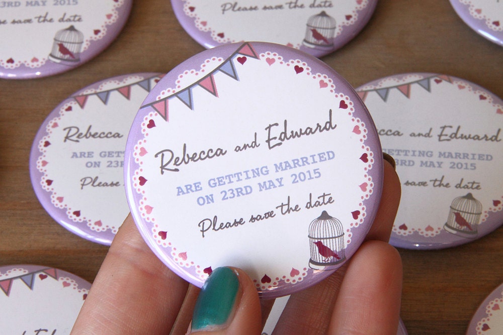 RETRO BUNTING design - Save the Date Magnets