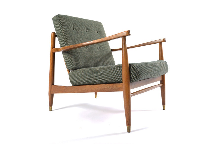 American Walnut Mid Century Lounge Chair