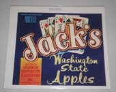1910 - 1970  Ephemera - Jack's - Washington State - Apples Label