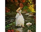 Cold Feet a print of an original acrylic painting