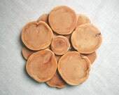 Juniper wood coaster- Kitchen utensil-Trivet-Eco friendly,untreated wood-Rustical-Home decor,candle holder.