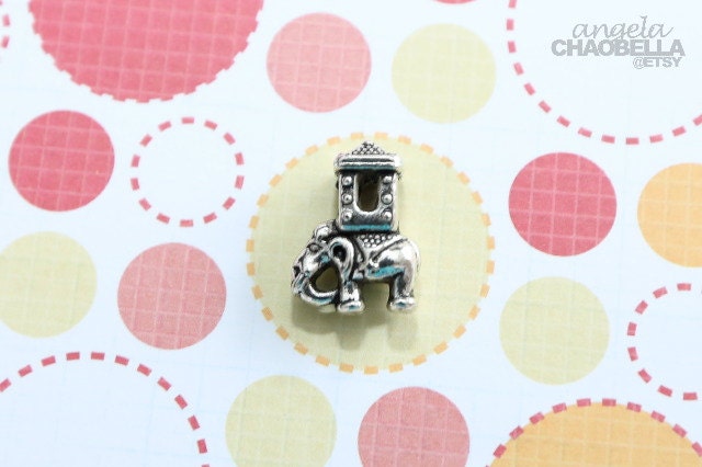 Authentic indian elephant made to fit european bracelet