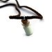 Glow in the Dark Necklace, Leather, Glass Vial, Cork Jar, Glow in the Dark Glitter, Glowing Necklace
