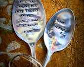 Vintage Spoon Silver Plated Garden Markers for Mother's Day