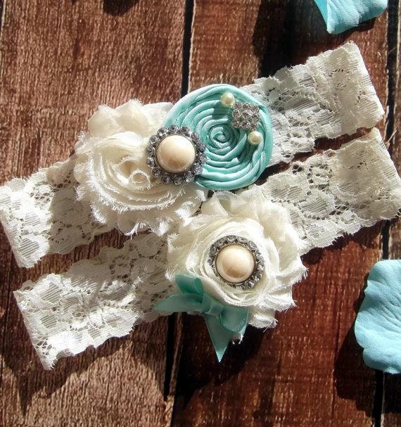 Garter .. Wedding Garter .. Tiffany Blue Garter ..You Design .. Bridal Garter .. Vintage Garter .. Toss  garter .. Lace Garter .. Garters