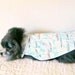Shirt for Cats and Pint-Sized Canines - White, Sky Blue & Taupe Cotton w/Boat Print