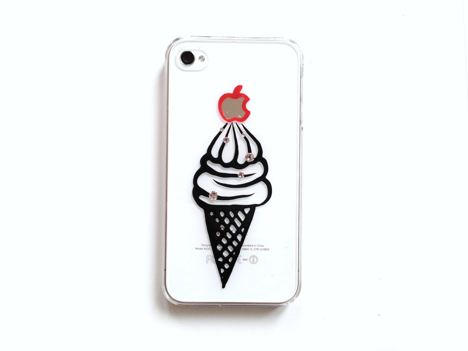 hand painted swarovski crystals illustration iphone 4 case, iphone 4s case, iphone 5 case, galaxy s3 case, galaxy note 2 case