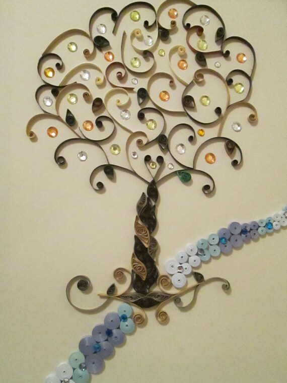 Tree of Quilling Framed Art by jgaCreations on Etsy