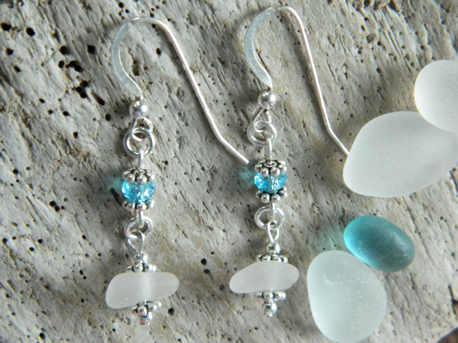 Genuine Sea Glass Earrings