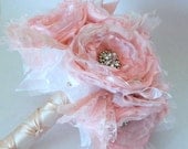 Pink Bridal Bouquet, Fabric Bouquet, Weddings, Wedding Accessories, Custom Bouquet