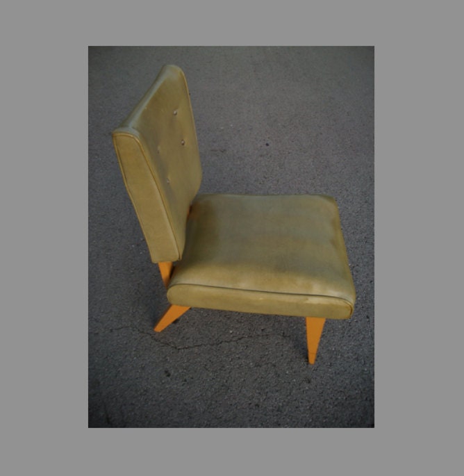 Atomic -1950's Side Chair , Mid Century Danish .-Vintage -Original Condition- Sexy Legs