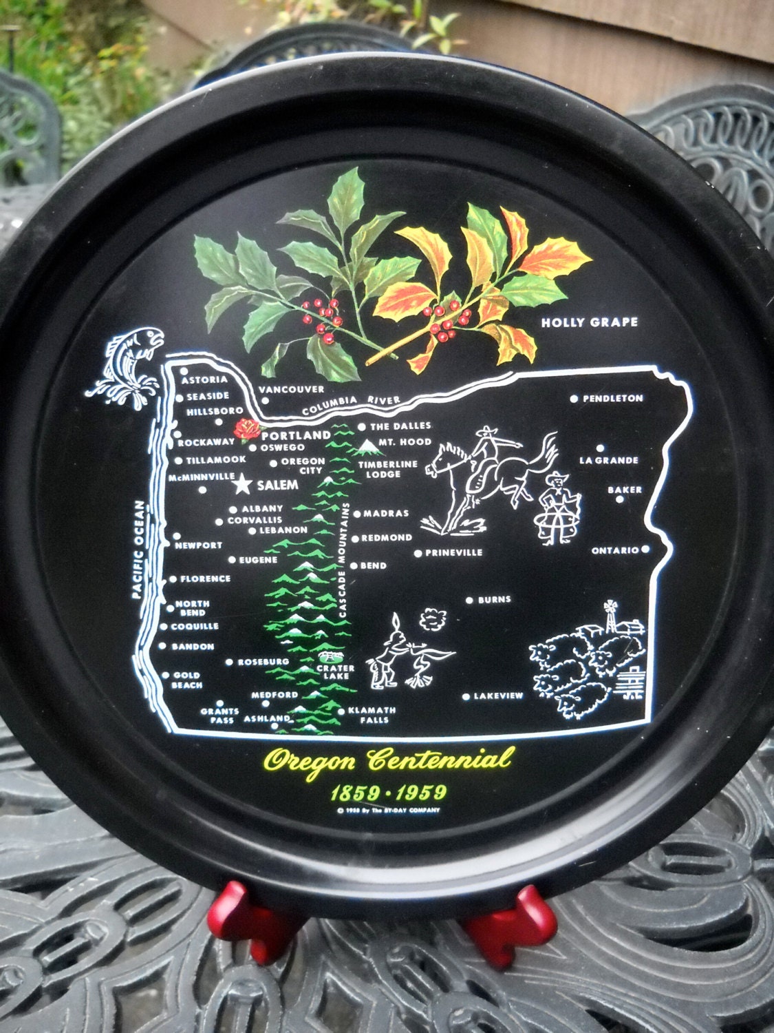 Oregon Plate, 1959, 100th Year Commemorative Souvenir