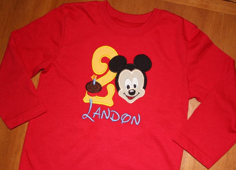 Personalized Mickey Mouse birthday shirt