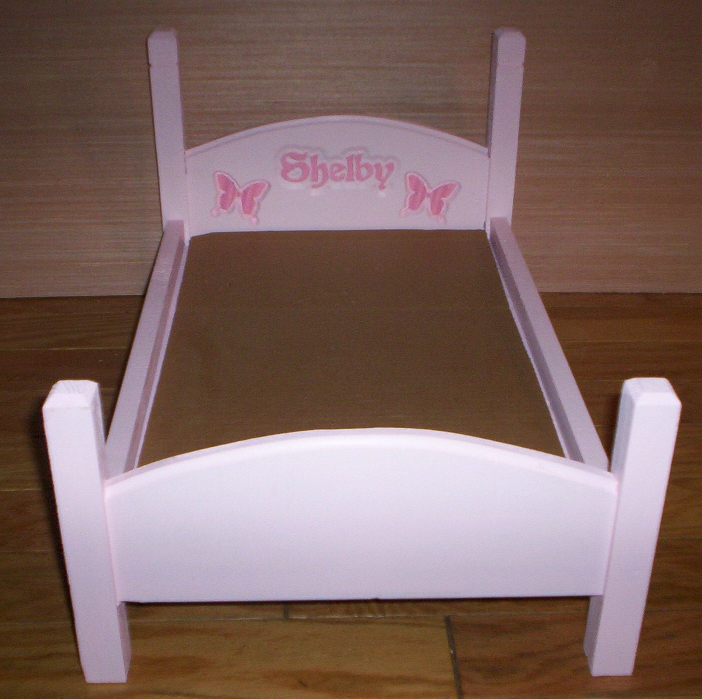 Handcrafted American Girl doll size bed personalized with child's name ... Handcrafted American Girl doll size bed personalized with child's name ...