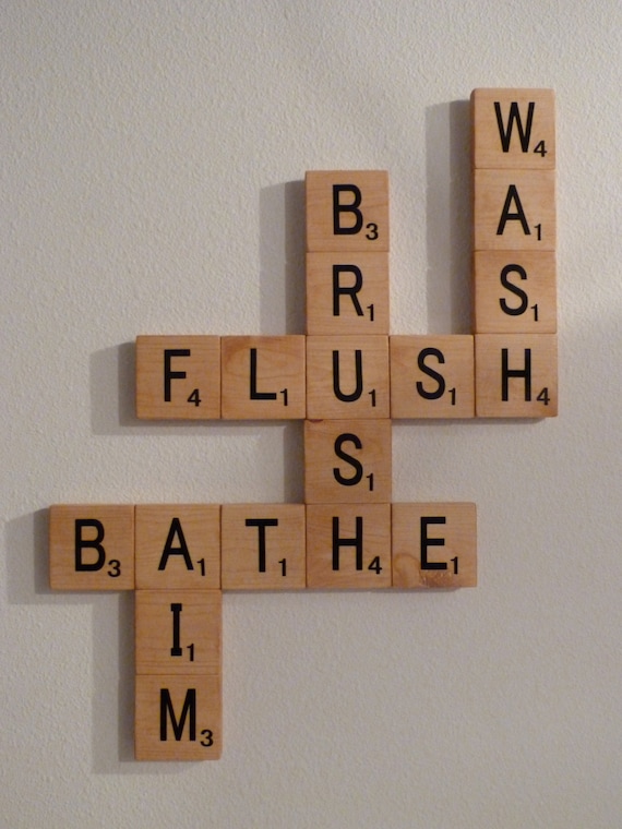 items-similar-to-bathroom-scrabble-wall-art-on-etsy