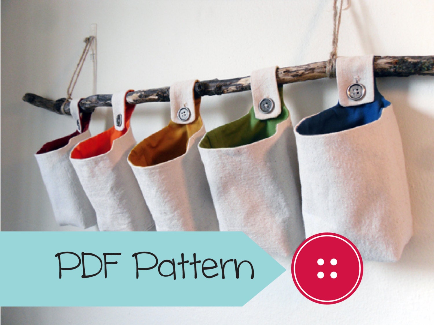 Basket Sewing Pattern, Fabric Hanging Organizer PDF Download Pattern /UPDATED/