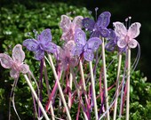 10 Fairy Wand Party Favors Pink and Purple Butterfly Ready To Ship and Economical