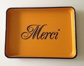 M navy Merci orange tray