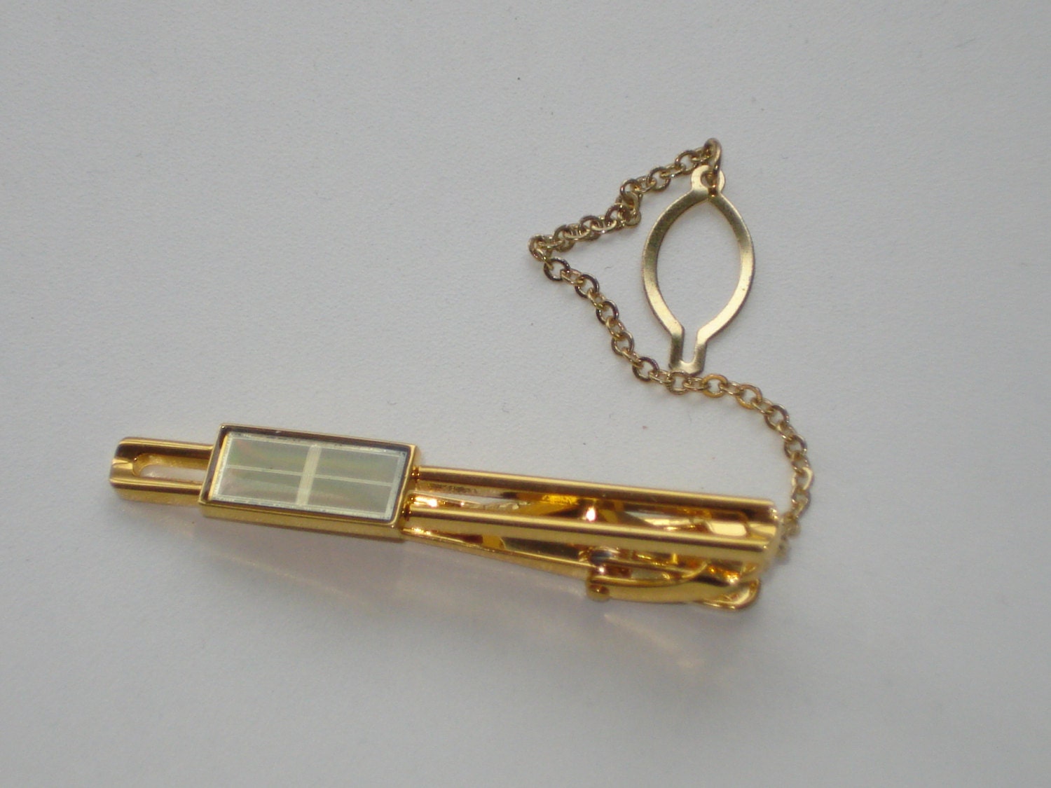 Vintage Tie Pin - Samsung Gold ToneTie Bar -  Retro Mens Accessories 1970s