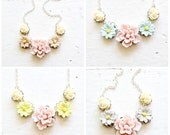 Four Silver Wedding Party Romantic Necklaces, Bridesmaids Jewelry Bundle