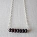 Bracciated Jasper Bar Necklace - Oxblood and Charcoal
