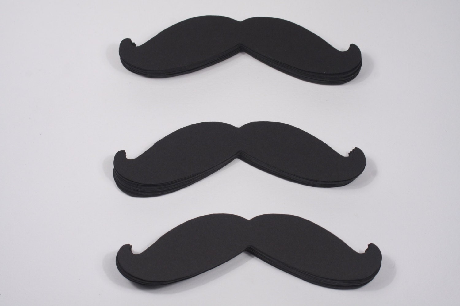 100  4" Black Mustache Die Cuts/Photo Booth Props/Party Supplies