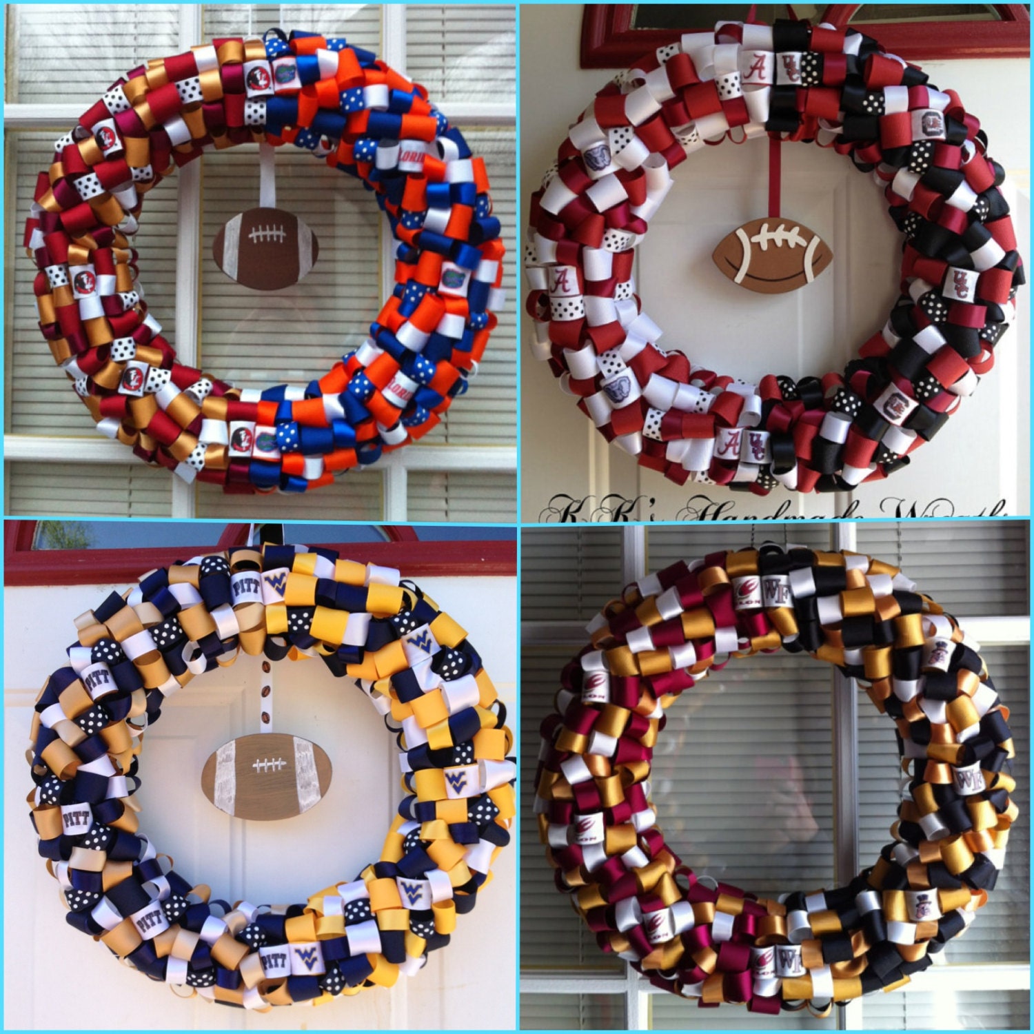 College House Divided Ribbon Wreath