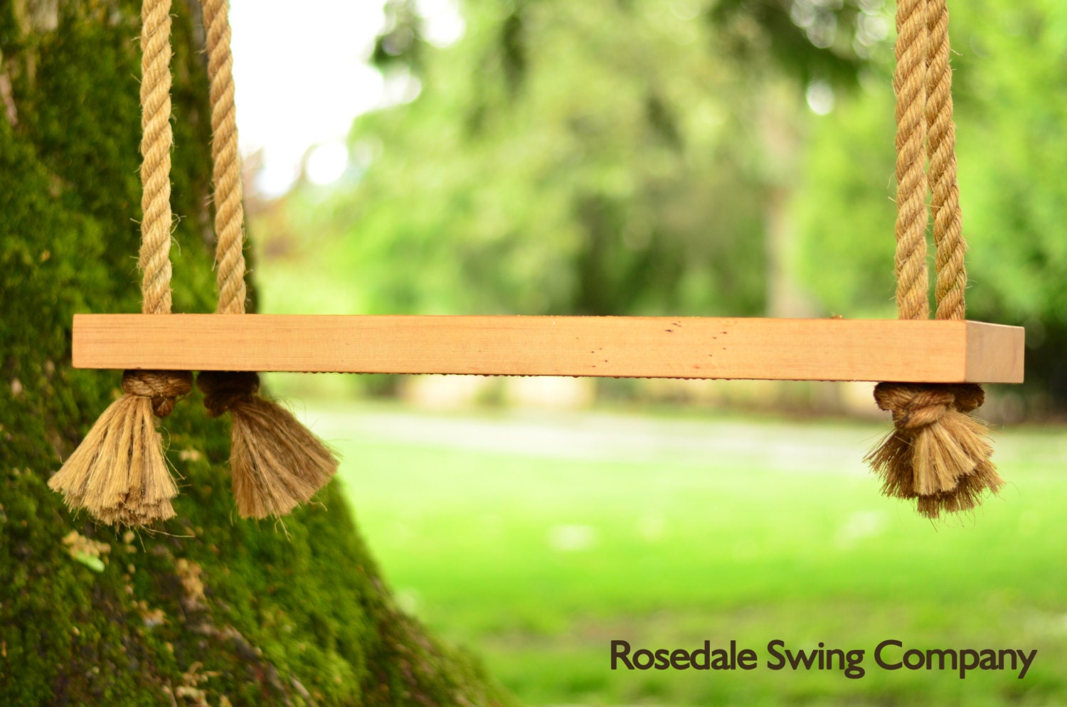 River - Cedar rope tree swing 30" wide - Comfortable for ages 8 to adult
