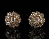 Excellent 2.20 Ct table cut diamond genuine Victorian stud earrings