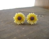 Yellow earrings,sunflower earring,sunflower jewelry