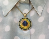 Hazel Eye Necklace / Eye Pendant / Eye Jewelry / Human Iris Necklace / Third Eye