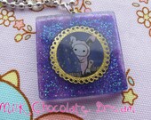Dark Night Sentimental Circus Resin Necklace