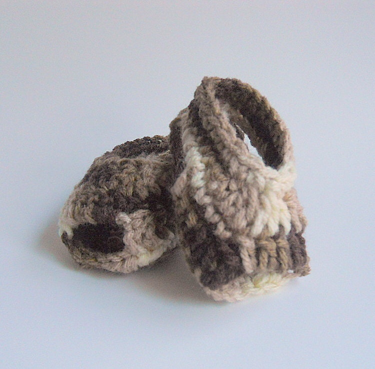 Baby Boy Brown Sandals Newborn Infant Girl Summer Booties Crochet Tan 0 - 3 Months  Children  Spring Cream Clothing