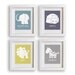 On Safari - Set of Four 5x7 Art Prints - Nursery Art, Childrens Art, Modern Nursery Art, Playroom Art, Nursery Decor, Babys Room Decor