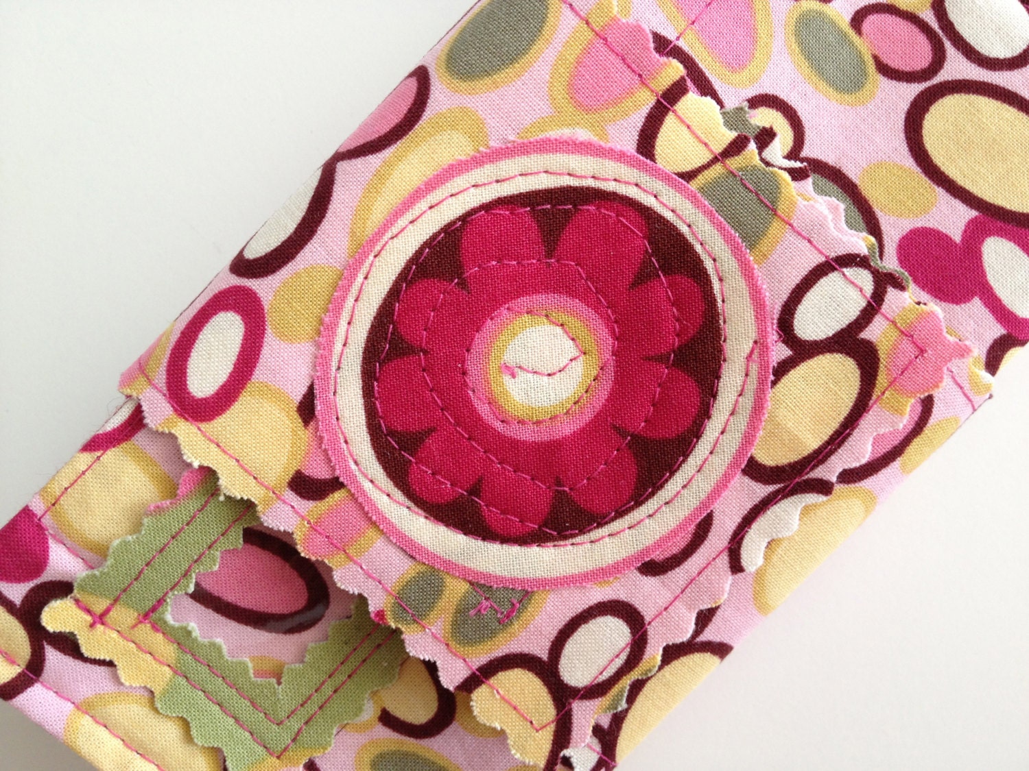 Six Cash Envelopes With Velcro Wrap, Kleo fabric by Alexander Henry