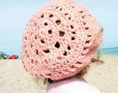 Pink Beret, Slouchy Beret, Crochet Beret, Pick your color