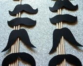 DIY- YOU GLUE - 100 Photo Booth Props Photobooth prop - On a Stick -  Mustache Moustache Party Made to Order