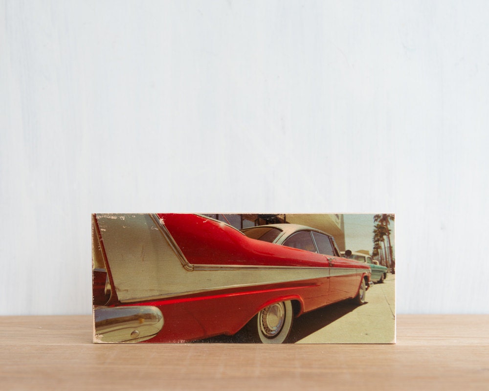 Vintage Red Car Image Transfer Mini - 'Red Vintage' by Patrick Lajoie, vintage car