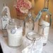 Vintage-Shabby Chic Table Decor- Set of 5 Vintage Glass Jars