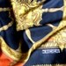 Vintage 70s Pure Silk Hand Rolled Scarf by Kreier Nautical Design Swiss