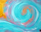 Abstract SURF ART Painting Coastal California Malibu Beach ORIGINAL by Natasha Wescoat