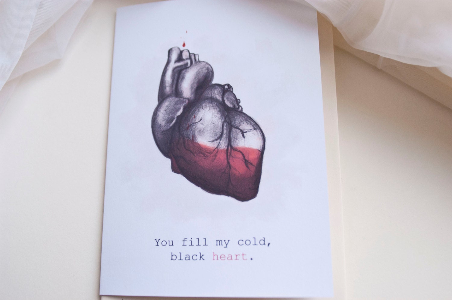Fill My Black Heart- Funny Love Card- Awkward Affections