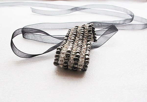 Sparkly Bracelet, Rhinestone Embroidered Bracelet,  Wedding Bracelet Cuff, Rhinestone Wedding Bracelet