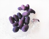 Purple  Natural home decor,  Organic Dyed Silk Cocoons,  Purple vase filler, yellow, 15 Pieces