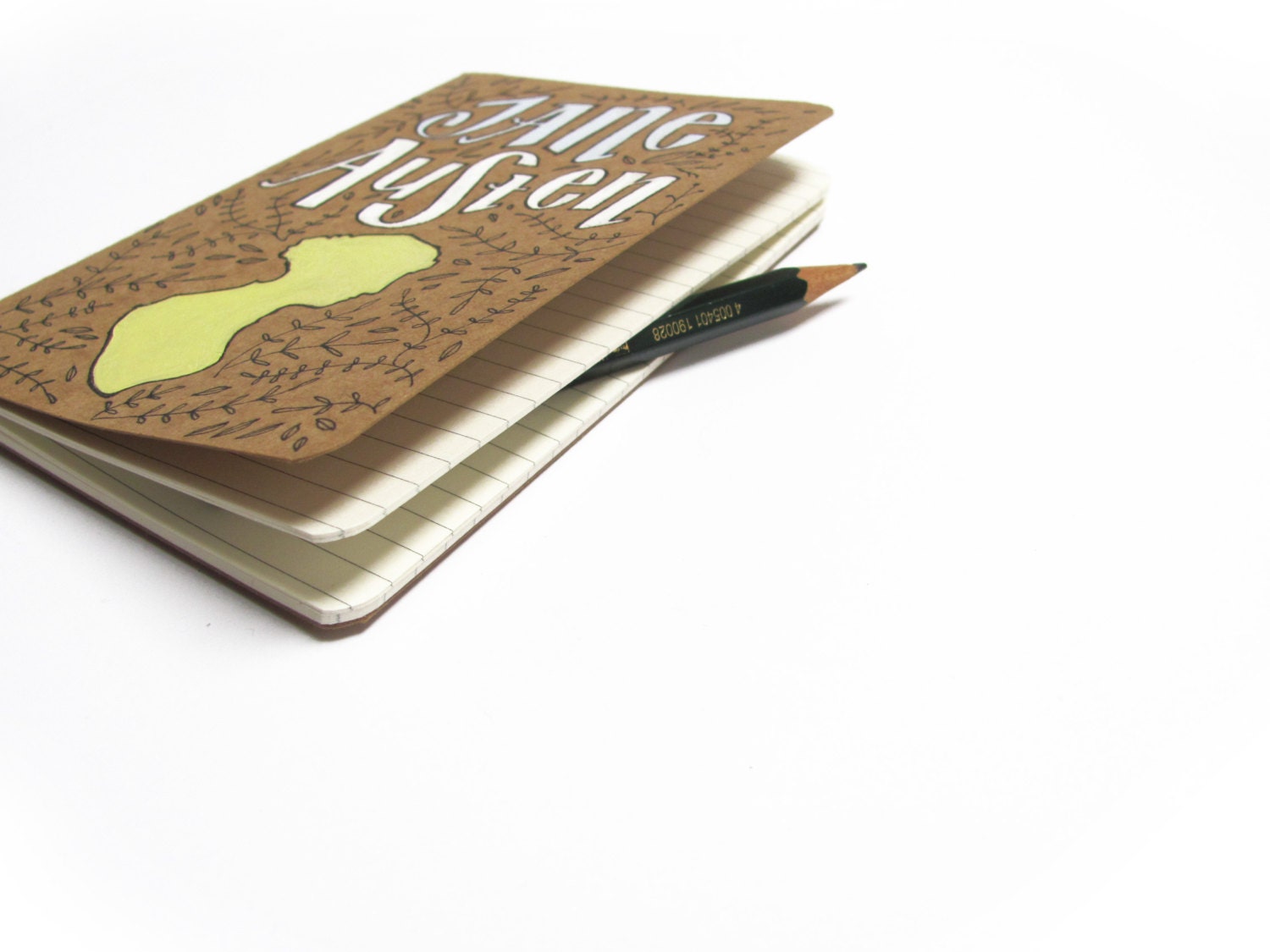 Hand painted Jane Austen Moleskine (3.5X5.5 inches) - PemberleyPond