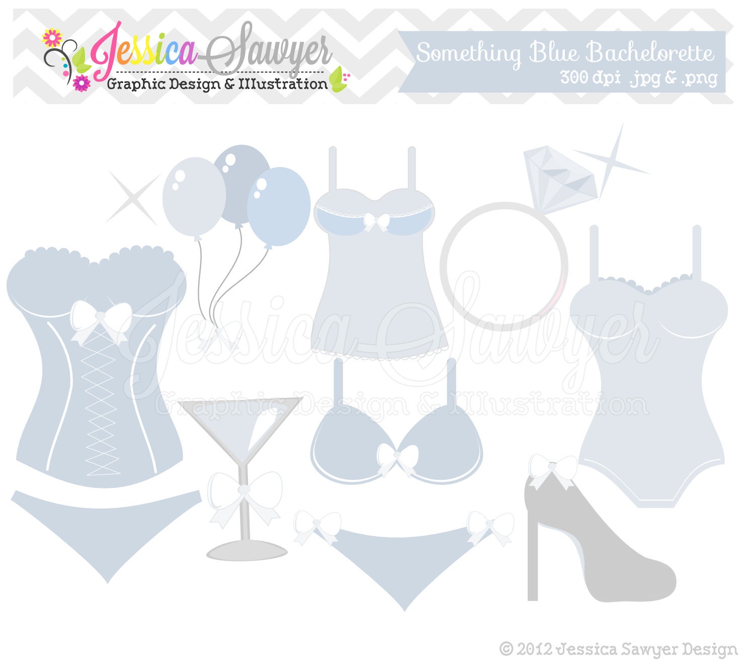 INSTANT DOWNLOAD bachelorette party clipart - bridal shower clip art - lingerie image - commercial use - card making - Il_170x135
